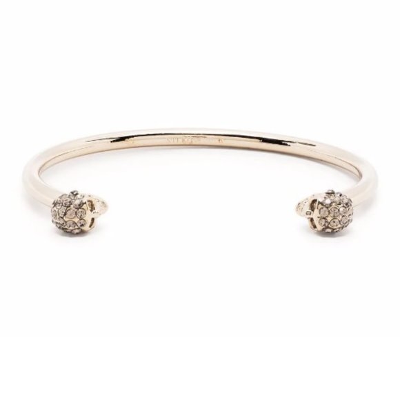 Alexander McQueen Jewelry - Alexander McQueen Crystal Pavé Skull Head Cuff Bracelet